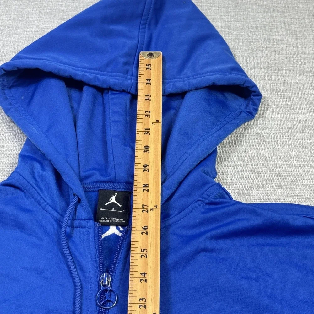 Jordan Full Zip Hoodie Mens Medium Blue Fleece Hooded Pockets Zip Pocket‎